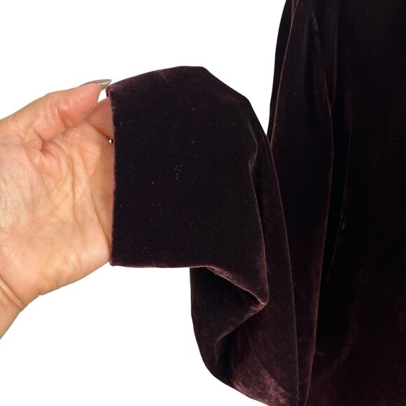 Women’s Eileen Fisher 3 PC Silk Skirt Velvet Top + Jacket Purple M Event Wedding - Picture 8 of 16